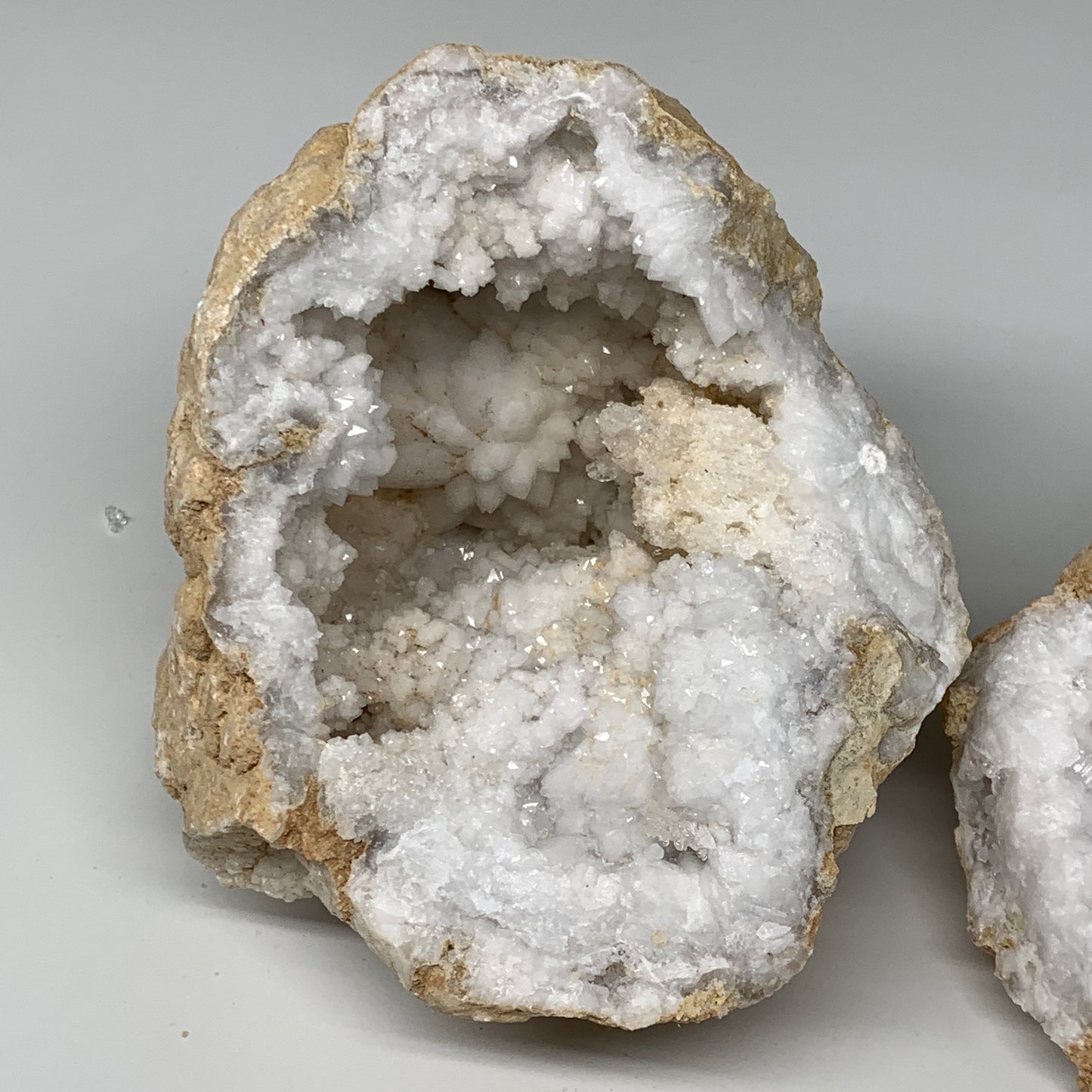 6Lbs,6.5"x6"x5.6", 1 Pair, Natural Quartz Geodes Sculpture @Morocco,B10523