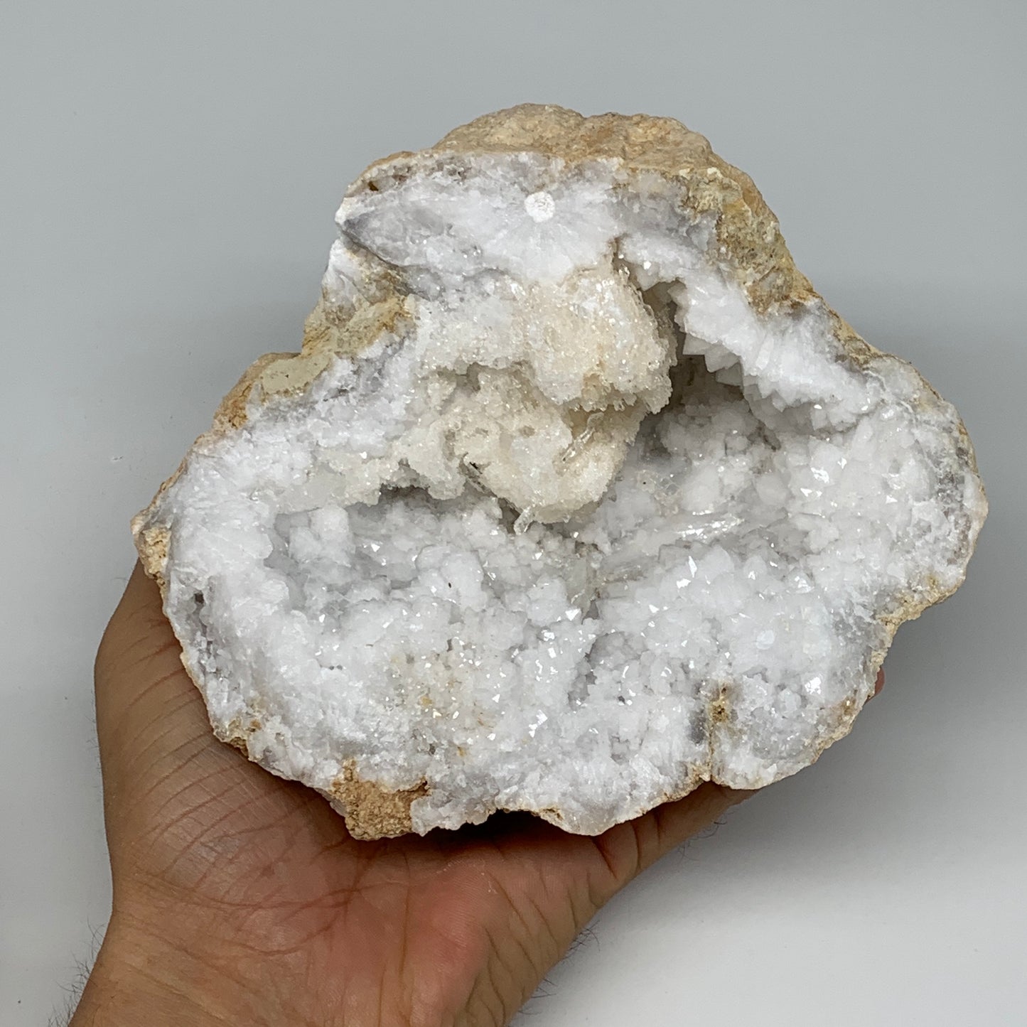 6Lbs,6.5"x6"x5.6", 1 Pair, Natural Quartz Geodes Sculpture @Morocco,B10523