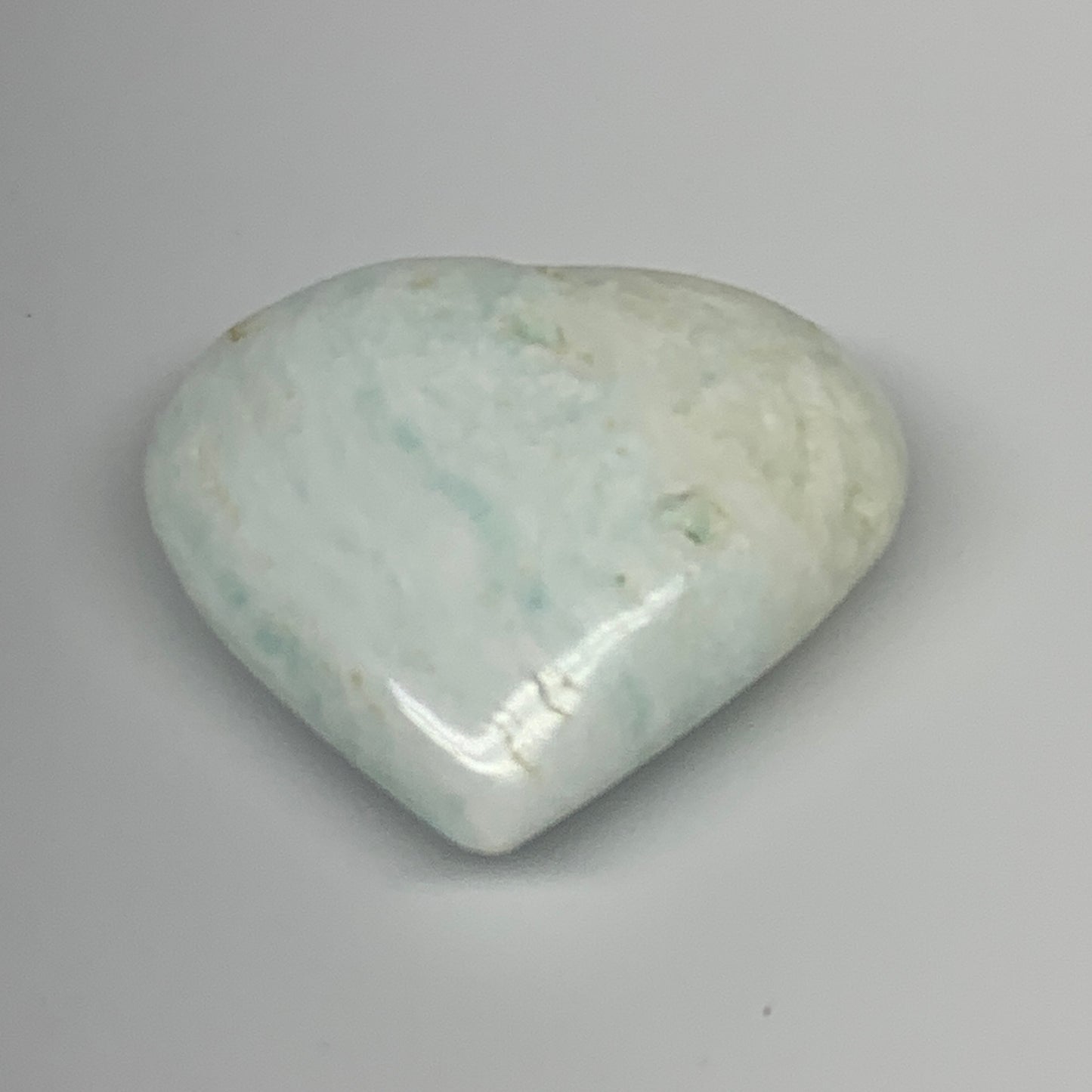 117.5g, 2.2"x2.6"x1" Caribbean Calcite Heart Gemstones @Afghanistan,B26231