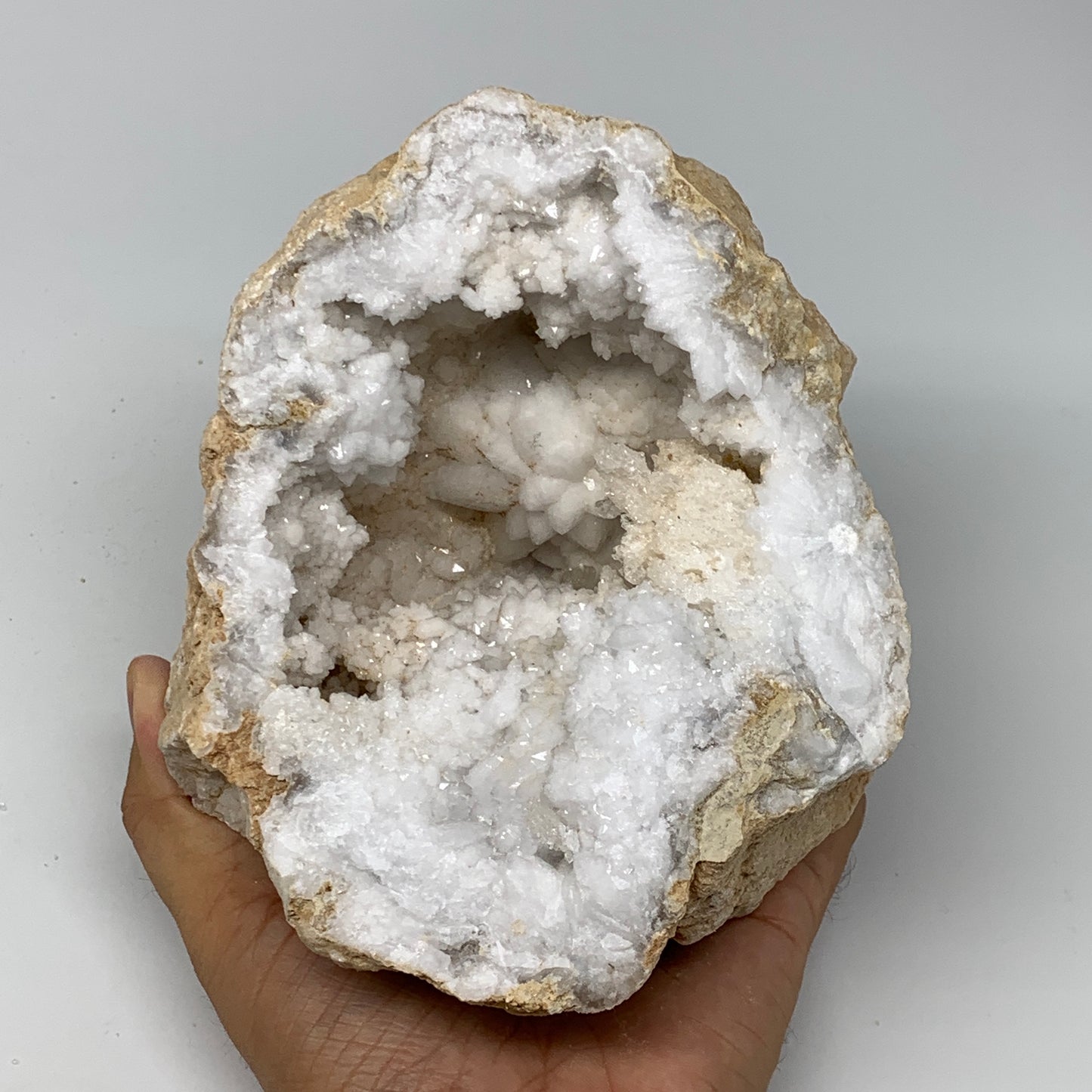 6Lbs,6.5"x6"x5.6", 1 Pair, Natural Quartz Geodes Sculpture @Morocco,B10523