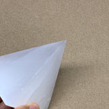 297g, 3.2"x2.5" White Selenite/Satin Spar Pyramid Crystal @Morocco, B24182