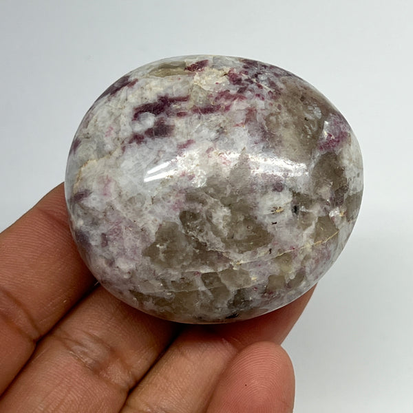 86.5g,2"x1.8"x1.1" Tourmaline Rubellite Palm-Stone Reiki @Madagascar,B21964