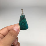 15.1g, Wire Wrapped Sonora Sunset Chrysocolla Cuprite Cabochon @Mexico,SC514