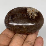 112.5g, 2.5"x1.7"x1", Natural Black Opal Crystal PalmStone Polished Reiki,B2329