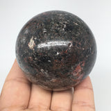 337.4g, 2.3" (59mm) Natural Untreated Rhodonite Sphere Ball @Madagascar, B195