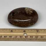 112.5g, 2.5"x1.7"x1", Natural Black Opal Crystal PalmStone Polished Reiki,B2329