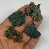 58.8g, 0.9"-1.5", 4pcs, Small Green Copper Mineral Specimens @Morocco, B11773