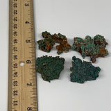 58.8g, 0.9"-1.5", 4pcs, Small Green Copper Mineral Specimens @Morocco, B11773