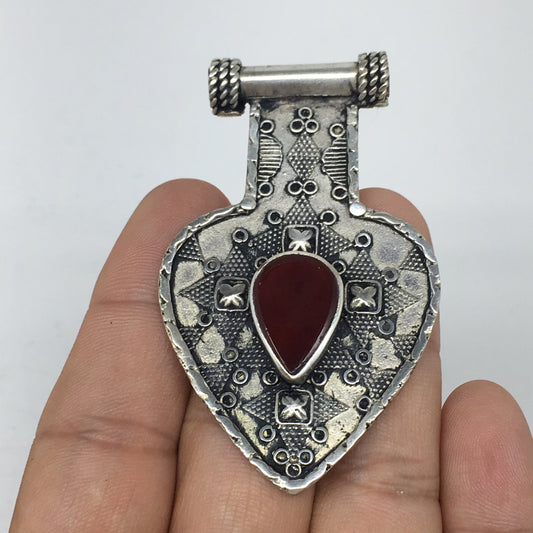 1pc,2.5"x1.6"x0.3"Turkmen Pendant Red Carnelian Drop Statement bohemian,TN753