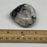 88g,2"x2.1"x1", Natural Rainbow Moonstone Heart Crystal Gemstone @India, B21738