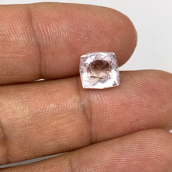 3.39cts, 8mmx8mmx6mm, Kunzite Crystal Facetted Cut Stone @Afghanistan, CTS09