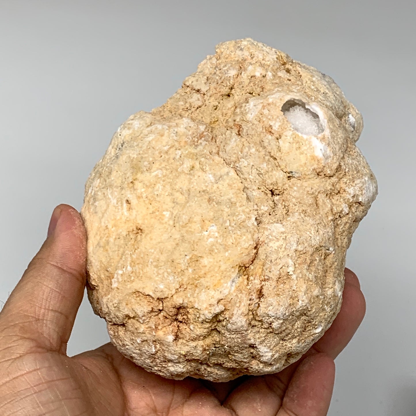 1.93Lbs,5.5"x3.8"x2.7", 1 Pair, Natural Quartz Geodes Sculpture @Morocco,B10534