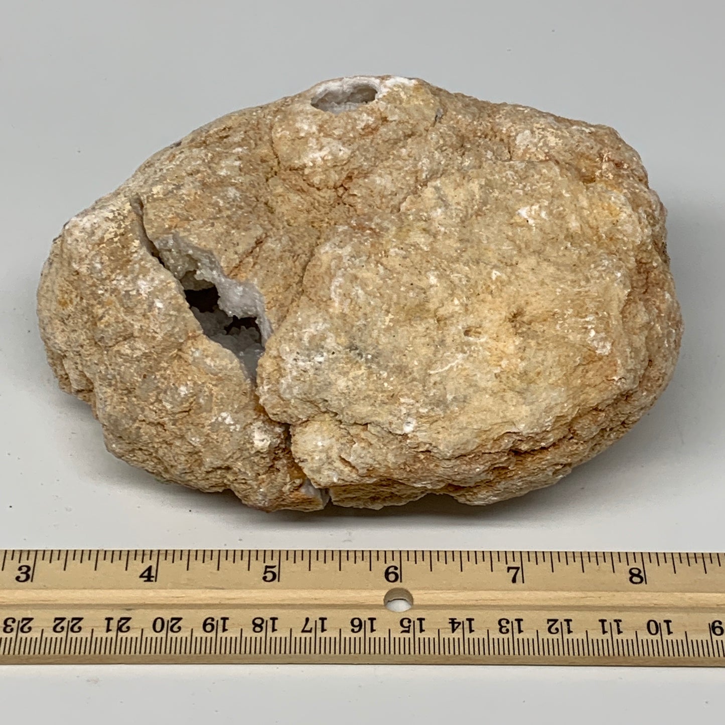 1.93Lbs,5.5"x3.8"x2.7", 1 Pair, Natural Quartz Geodes Sculpture @Morocco,B10534