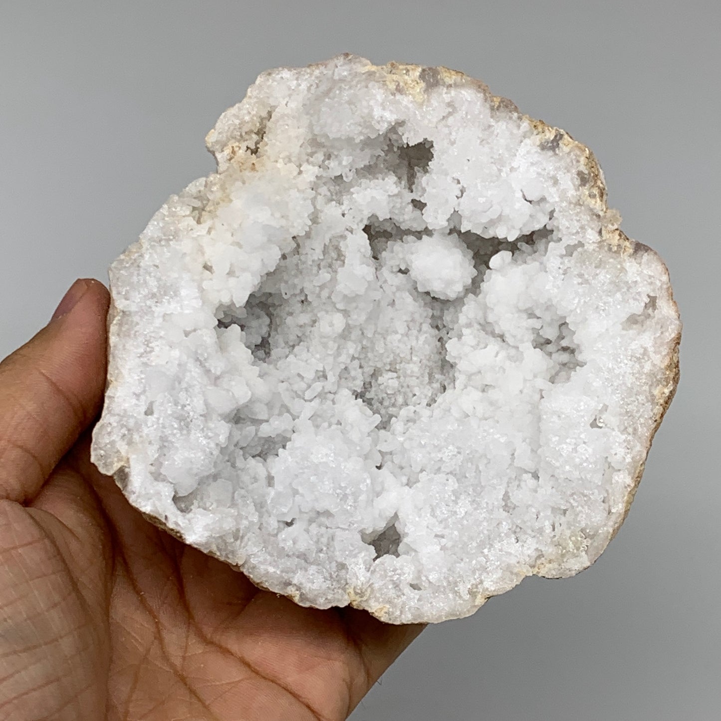 2.48Lbs,4.7"x4.2"x3.8", 1 Pair, Natural Quartz Geodes Sculpture @Morocco,B10535