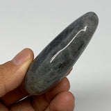 87.3g,2.6"x1.6"x0.9", Labradorite Palm-stone Tumbled Reiki @Madagascar,B16278