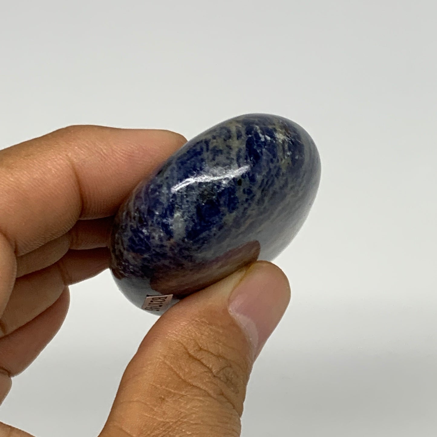 91.7g, 2.7"x1.6"x0.8", Sodalite Palm-Stone Crystal Polished Handmade, B21745