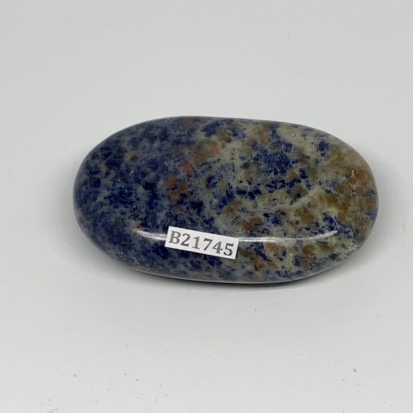 91.7g, 2.7"x1.6"x0.8", Sodalite Palm-Stone Crystal Polished Handmade, B21745