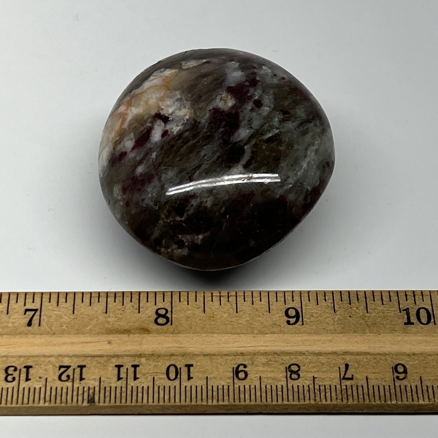 99.6g,2.1"x1.9"x1.2" Tourmaline Rubellite Palm-Stone Reiki @Madagascar,B21980