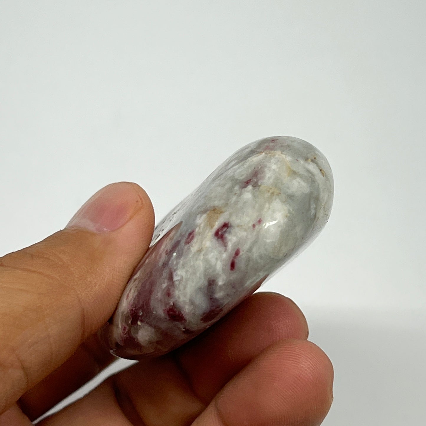 93.8g,2.5"x1.8"x0.8" Tourmaline Rubellite Palm-Stone Reiki @Madagascar,B21981
