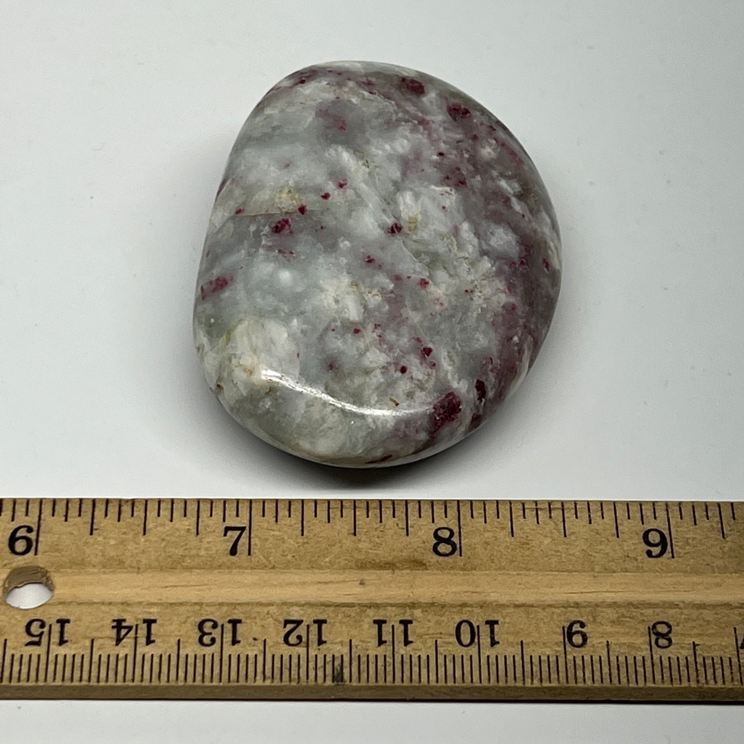 93.8g,2.5"x1.8"x0.8" Tourmaline Rubellite Palm-Stone Reiki @Madagascar,B21981