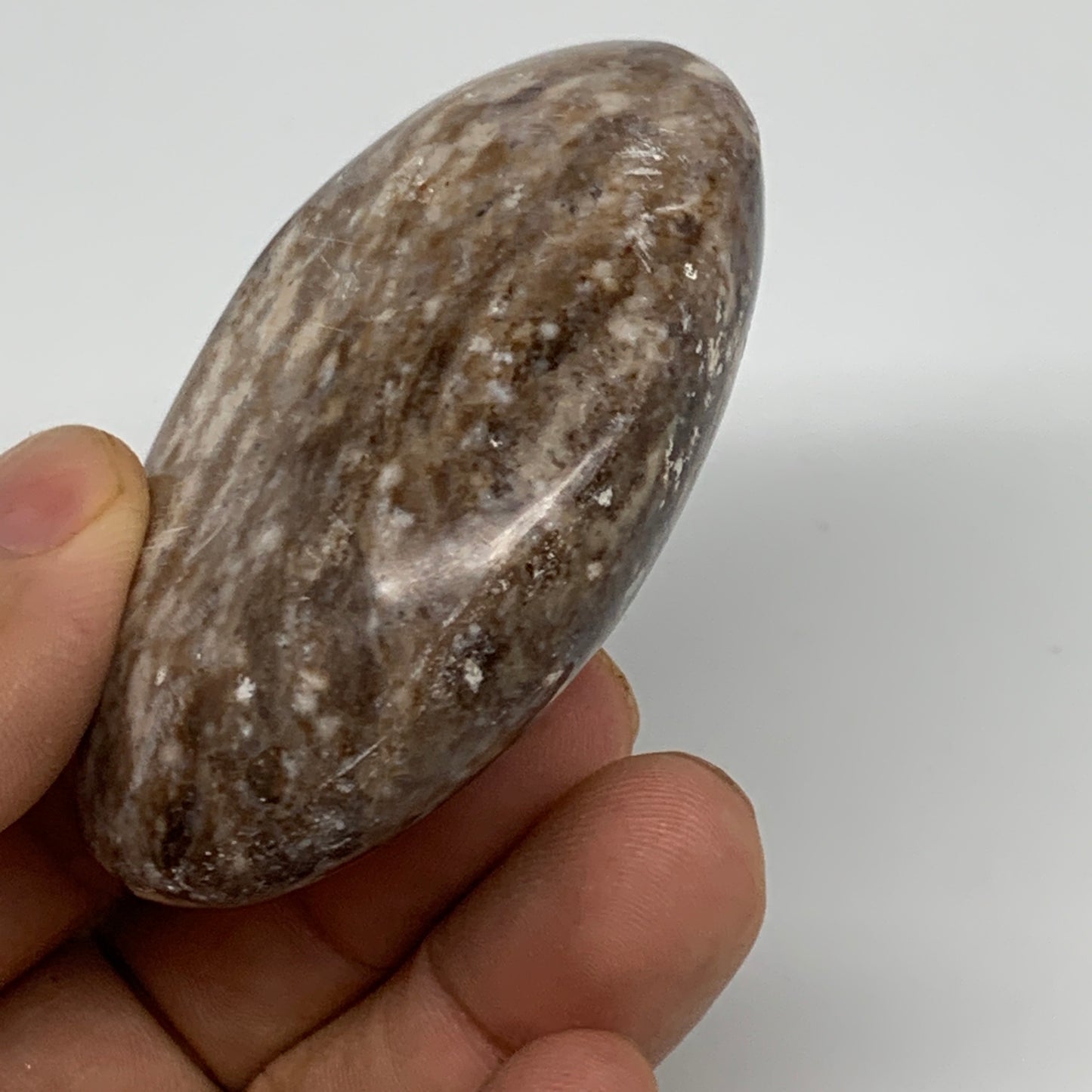 74.9g, 2.4"x1.8"x1", Natural Black Opal Crystal PalmStone Polished Reiki,B9717