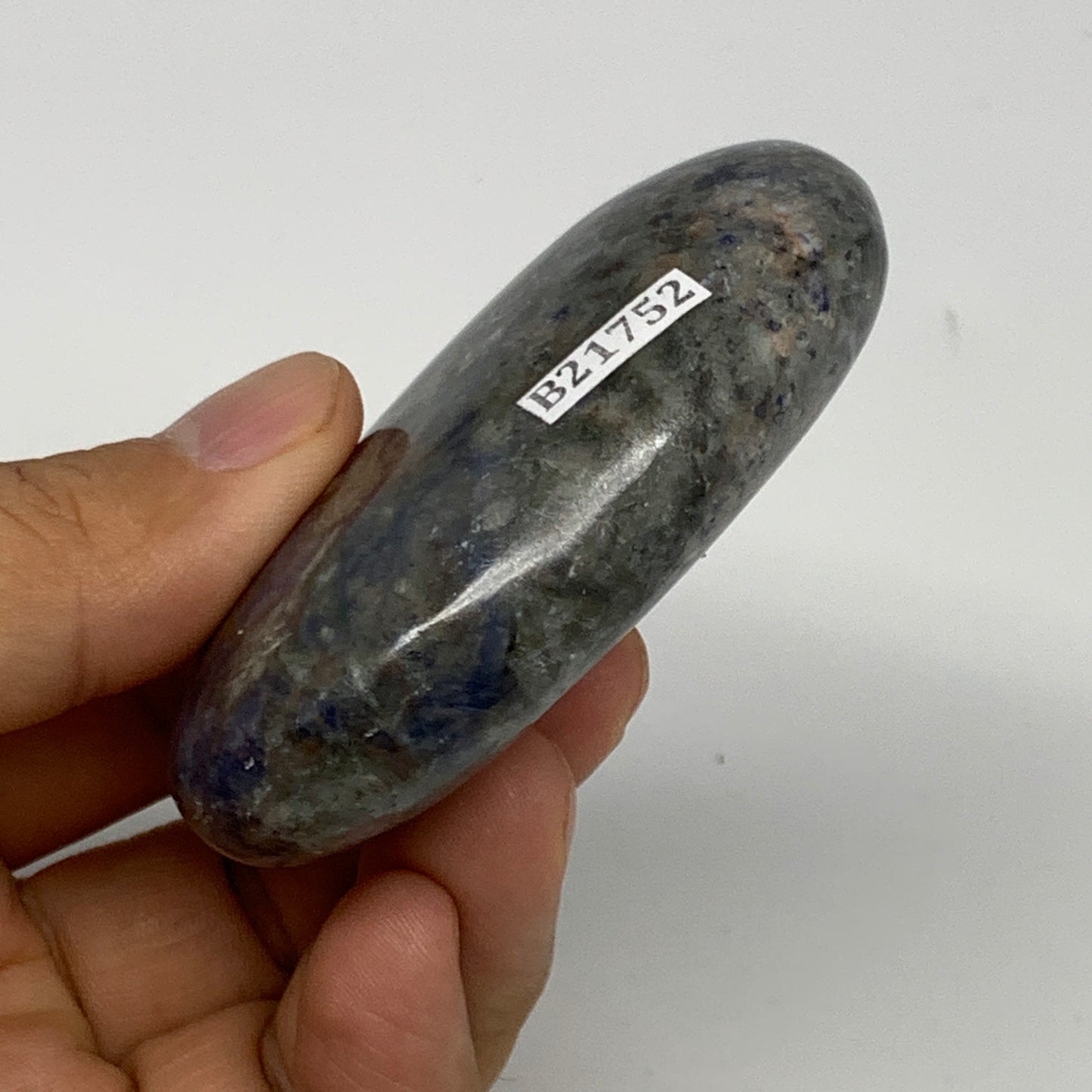 97.1g, 2.7"x1.6"x0.8", Sodalite Palm-Stone Crystal Polished Handmade, B21752