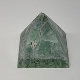 214.6g, 2.2"x2.4"x2.3" Natural Green Fluorite Pyramid Crystal Gemstone @Mexico,