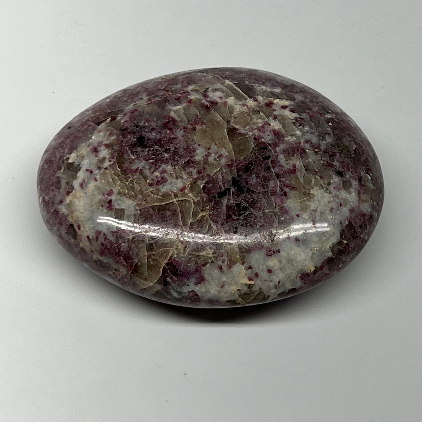 115.3g,2.6"x2.1"x0.9" Tourmaline Rubellite Palm-Stone Reiki @Madagascar,B21985
