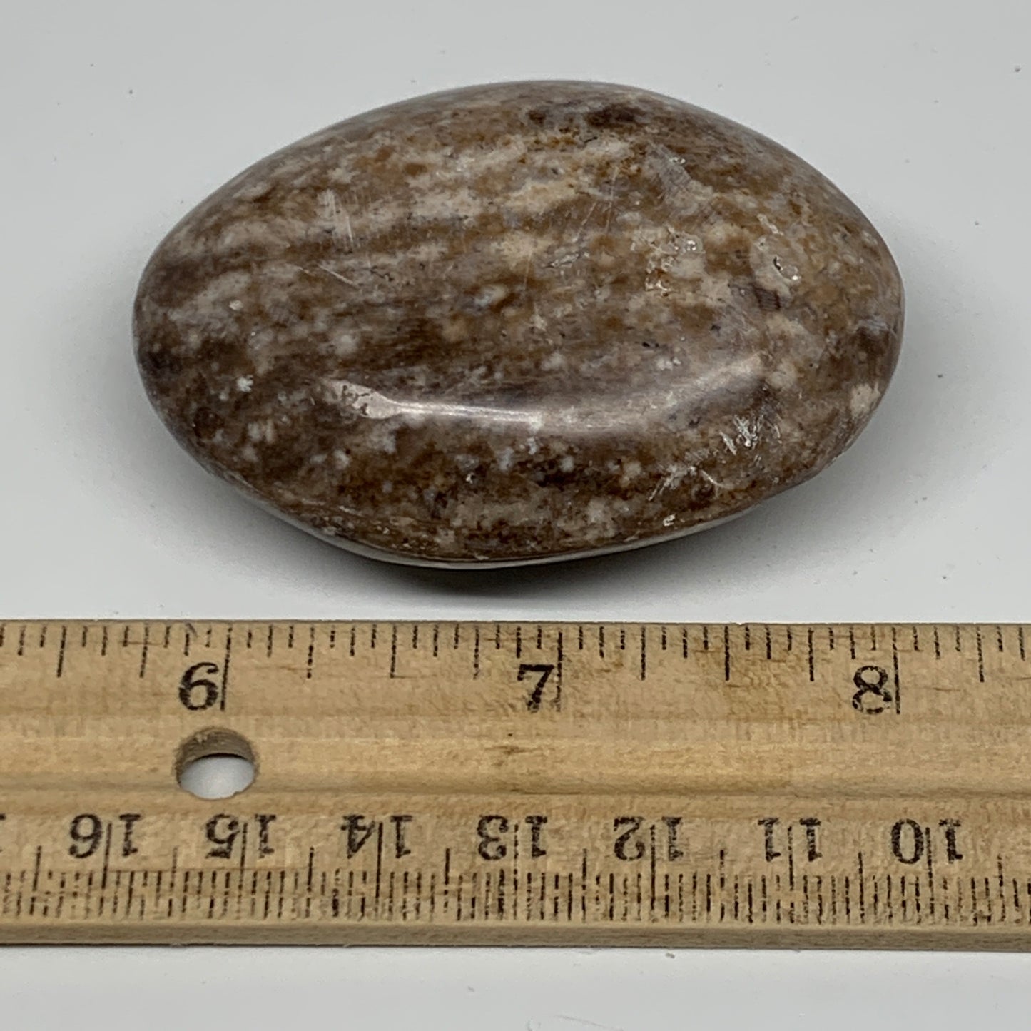 74.9g, 2.4"x1.8"x1", Natural Black Opal Crystal PalmStone Polished Reiki,B9717