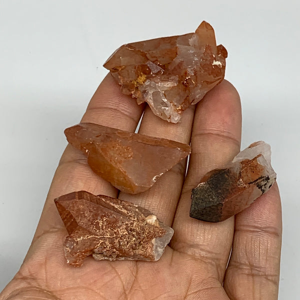 47.1g, 1.4"-1.6", 4pcs, Natural Red Quartz Crystal Terminated @Morocco, B11349