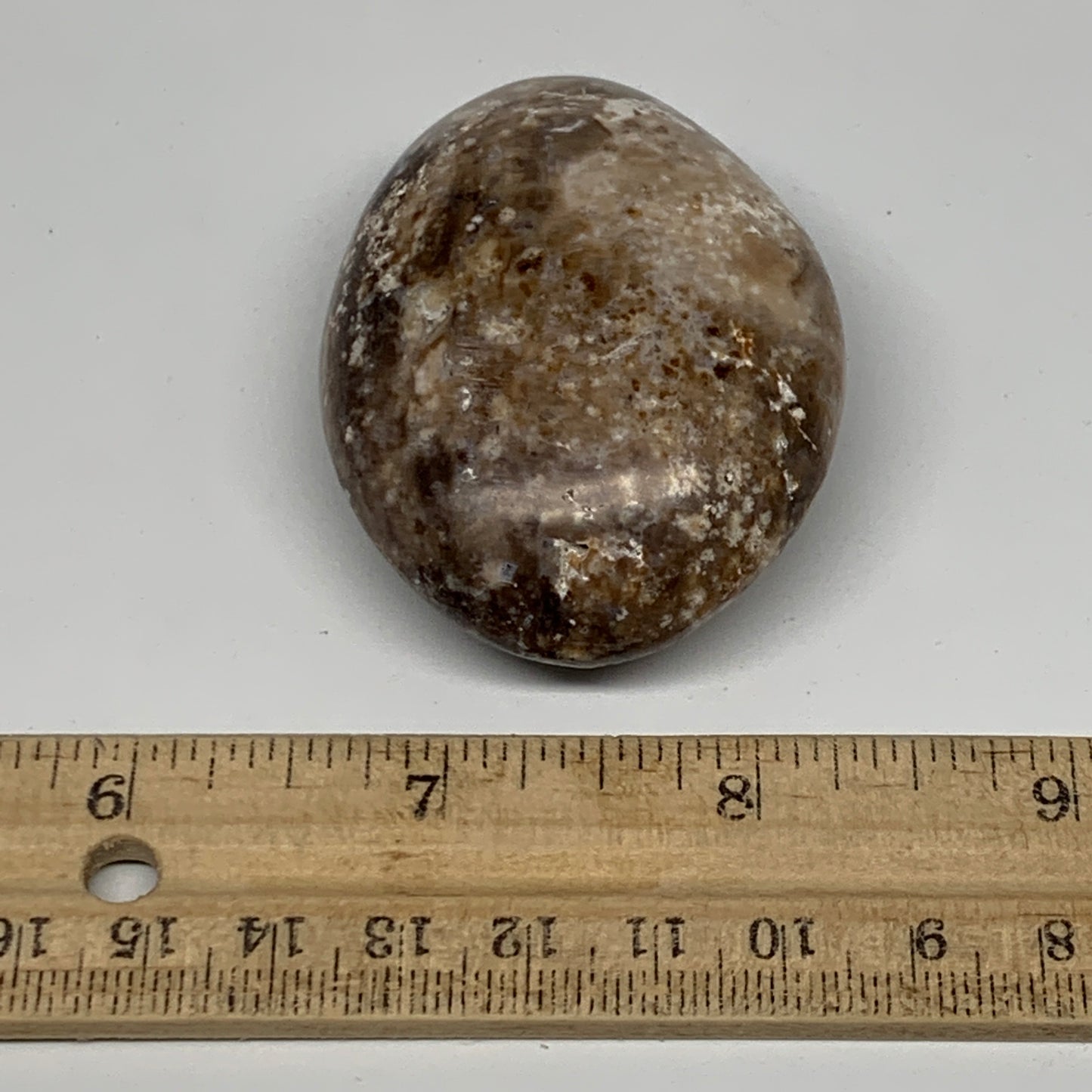 74.9g, 2.4"x1.8"x1", Natural Black Opal Crystal PalmStone Polished Reiki,B9717