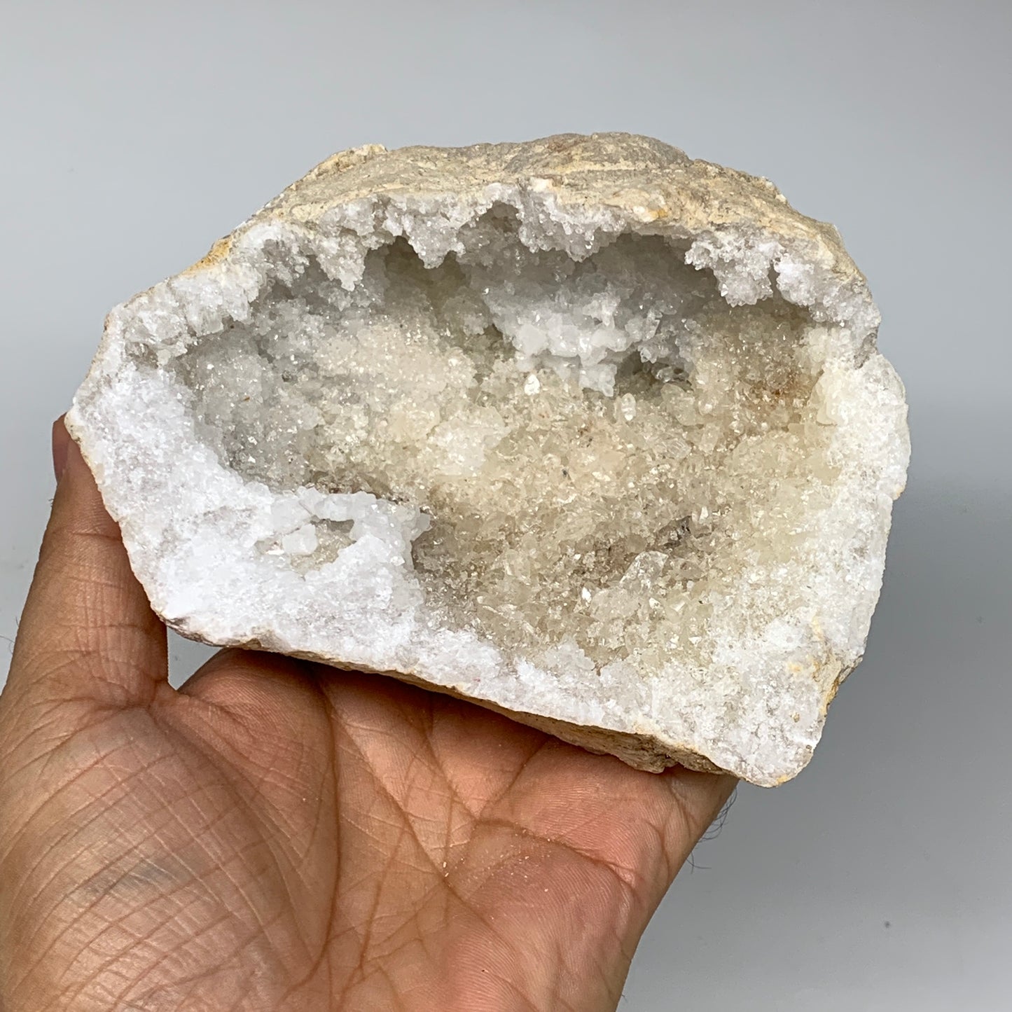 2.48Lbs,5.1"x4.6"x3.4", 1 Pair, Natural Quartz Geodes Sculpture @Morocco,B10547