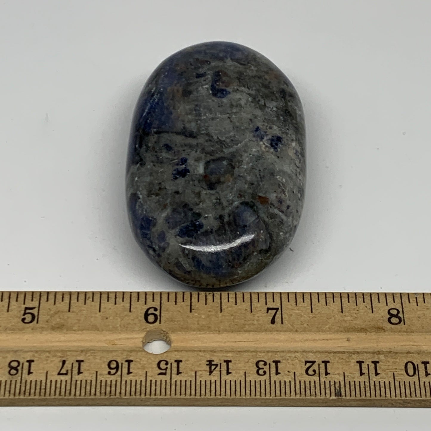 97.1g, 2.7"x1.6"x0.8", Sodalite Palm-Stone Crystal Polished Handmade, B21752