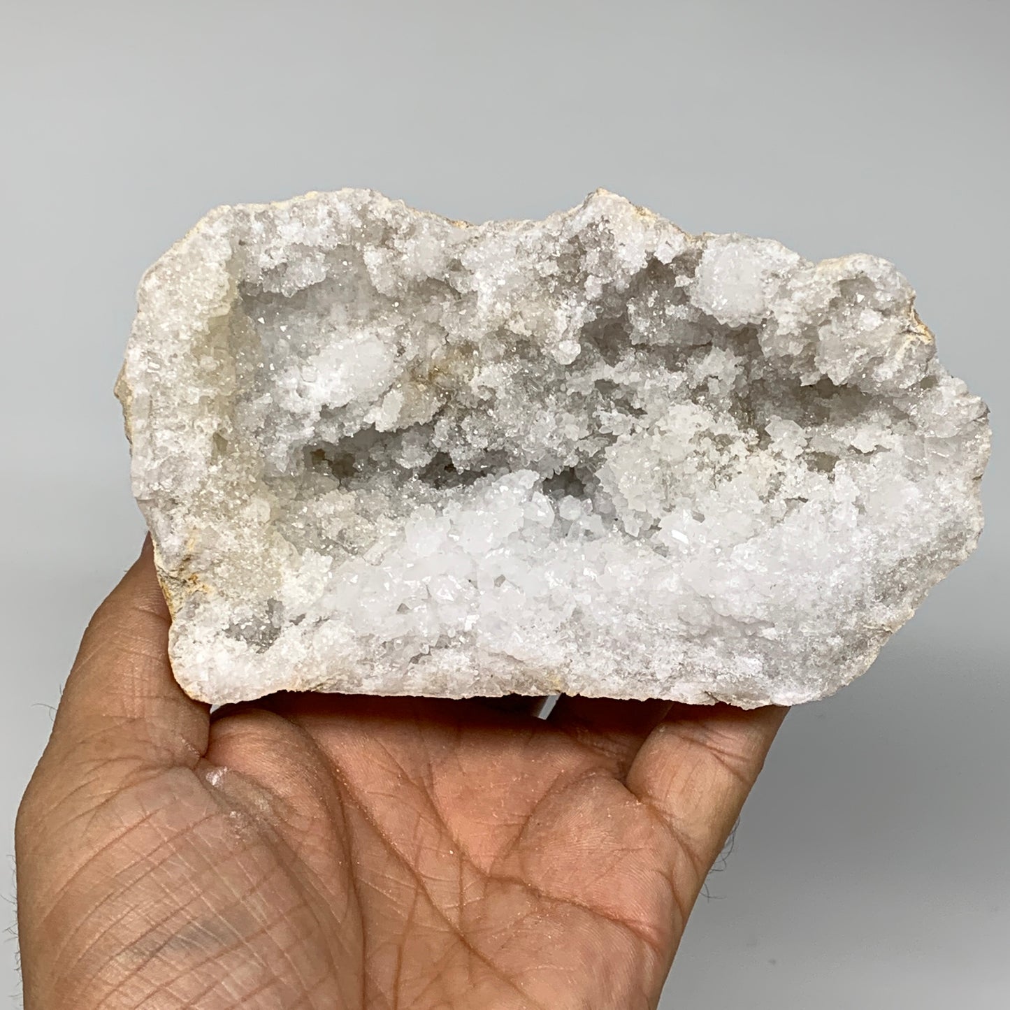 2.48Lbs,5.1"x4.6"x3.4", 1 Pair, Natural Quartz Geodes Sculpture @Morocco,B10547