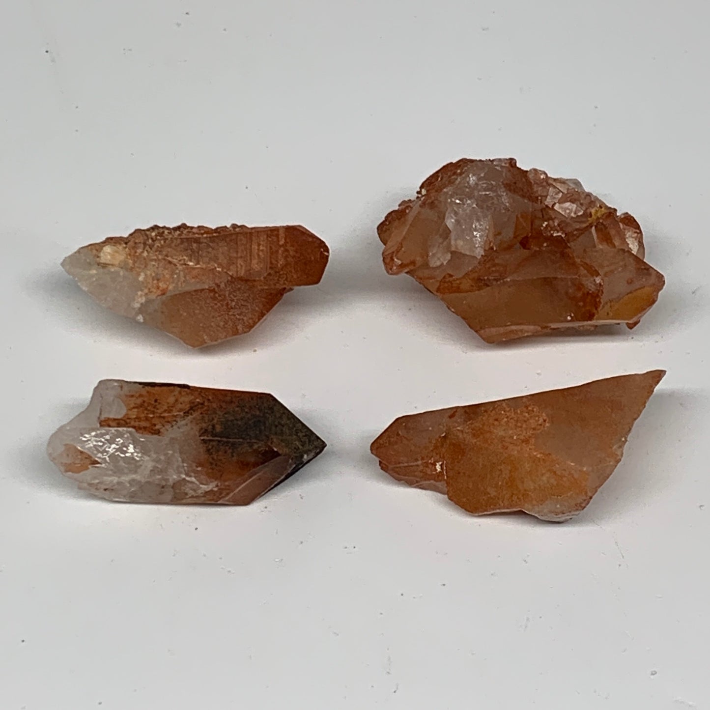 47.1g, 1.4"-1.6", 4pcs, Natural Red Quartz Crystal Terminated @Morocco, B11349