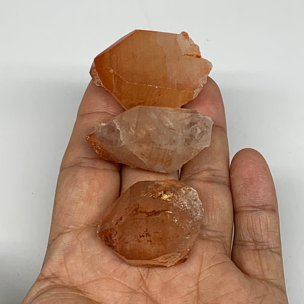 62.5g, 1.3"-1.6", 3pcs, Natural Red Quartz Crystal Terminated @Morocco, B11350