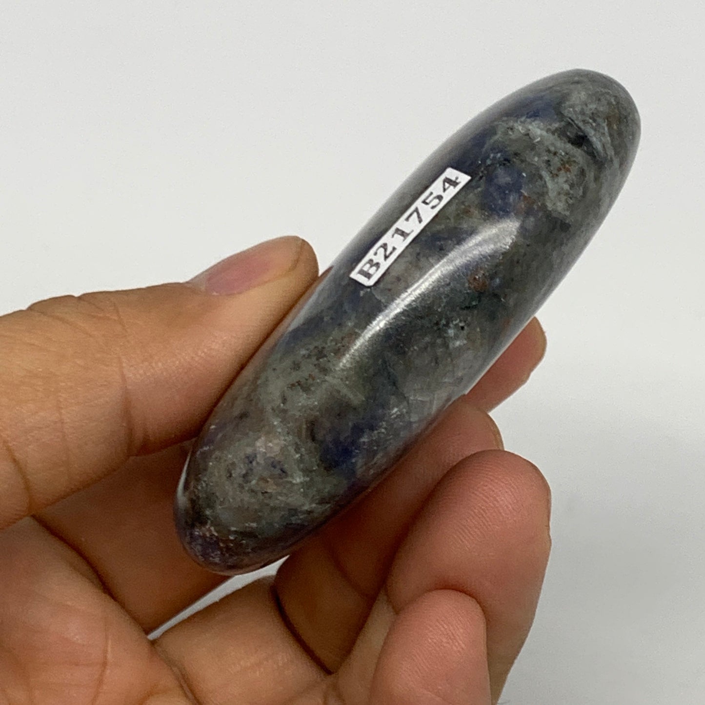 89.8g, 2.6"x1.6"x0.8", Sodalite Palm-Stone Crystal Polished Handmade, B21754