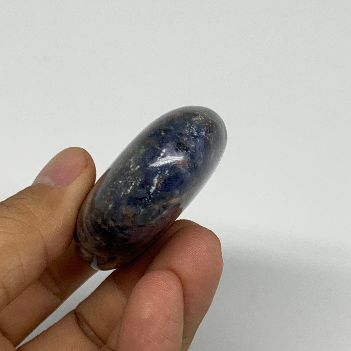 89.8g, 2.6"x1.6"x0.8", Sodalite Palm-Stone Crystal Polished Handmade, B21754