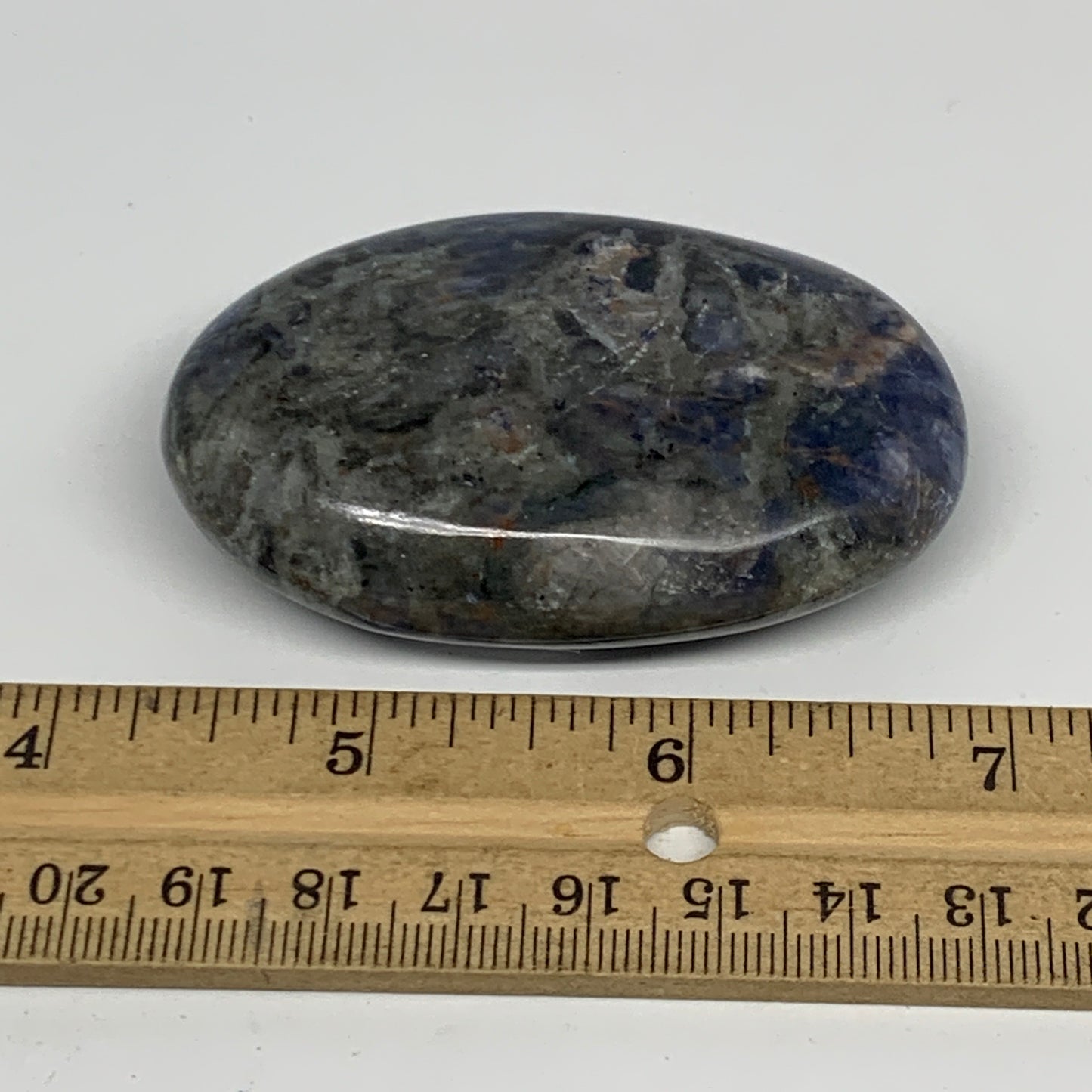 89.8g, 2.6"x1.6"x0.8", Sodalite Palm-Stone Crystal Polished Handmade, B21754