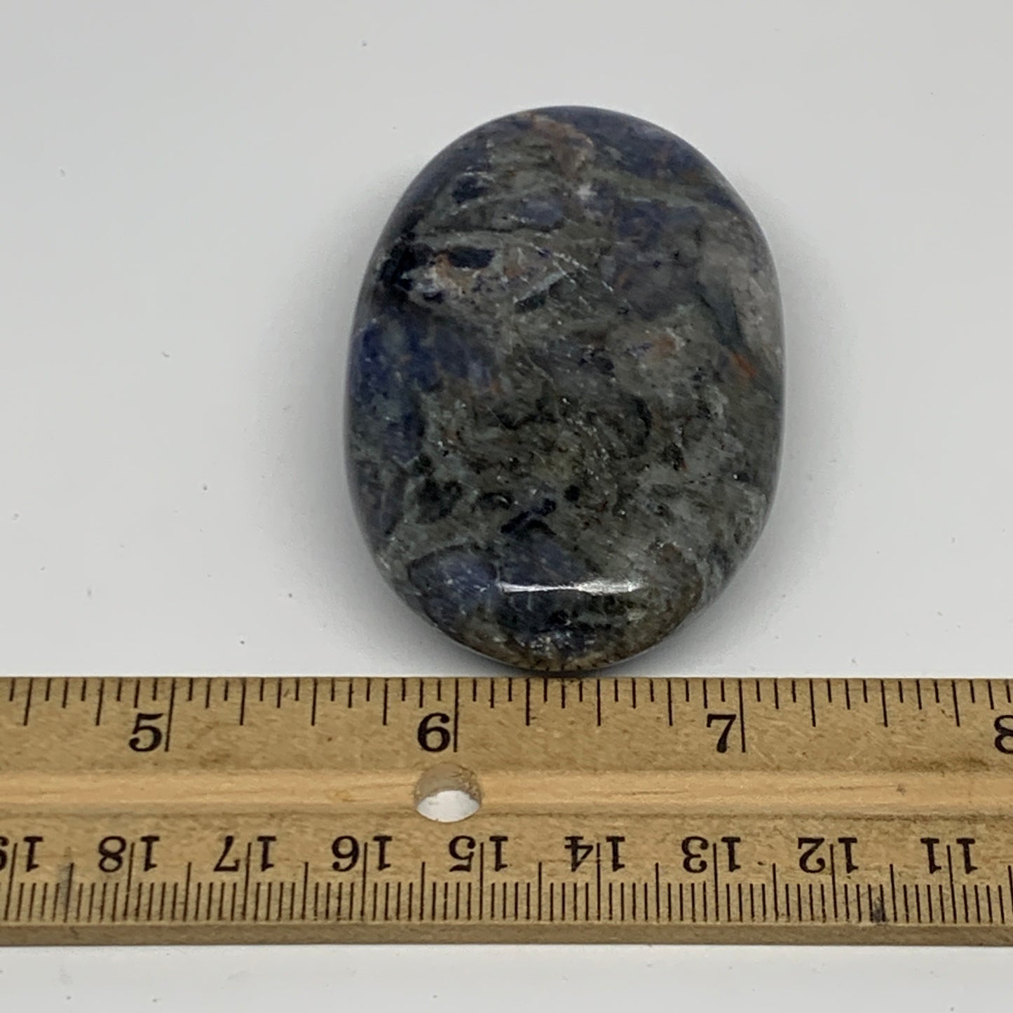 89.8g, 2.6"x1.6"x0.8", Sodalite Palm-Stone Crystal Polished Handmade, B21754