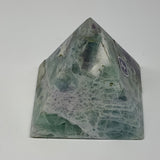 207.2g, 2.1"x2.3" Natural Green Fluorite Pyramid Crystal Gemstone @Mexico, B1860