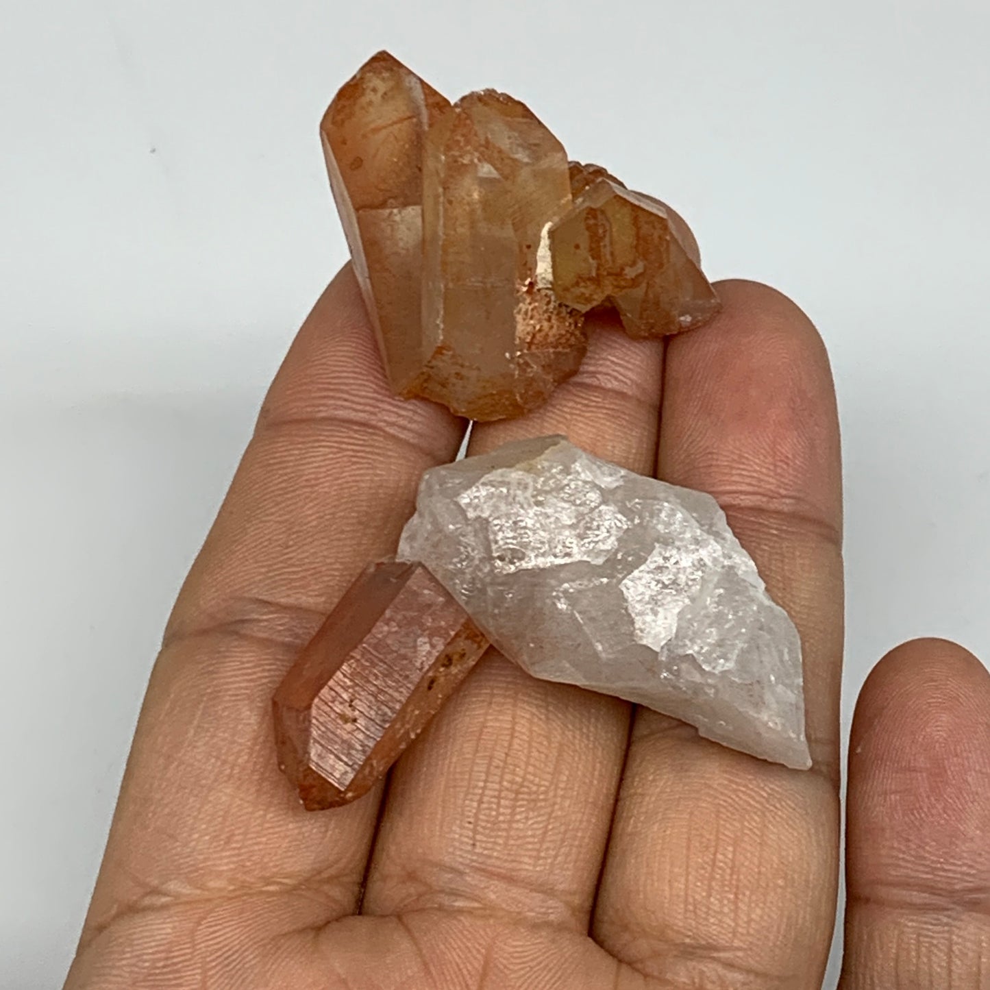 33.9g, 1"-1.6", 2pcs, Natural Red Quartz Crystal Terminated @Morocco, B11352
