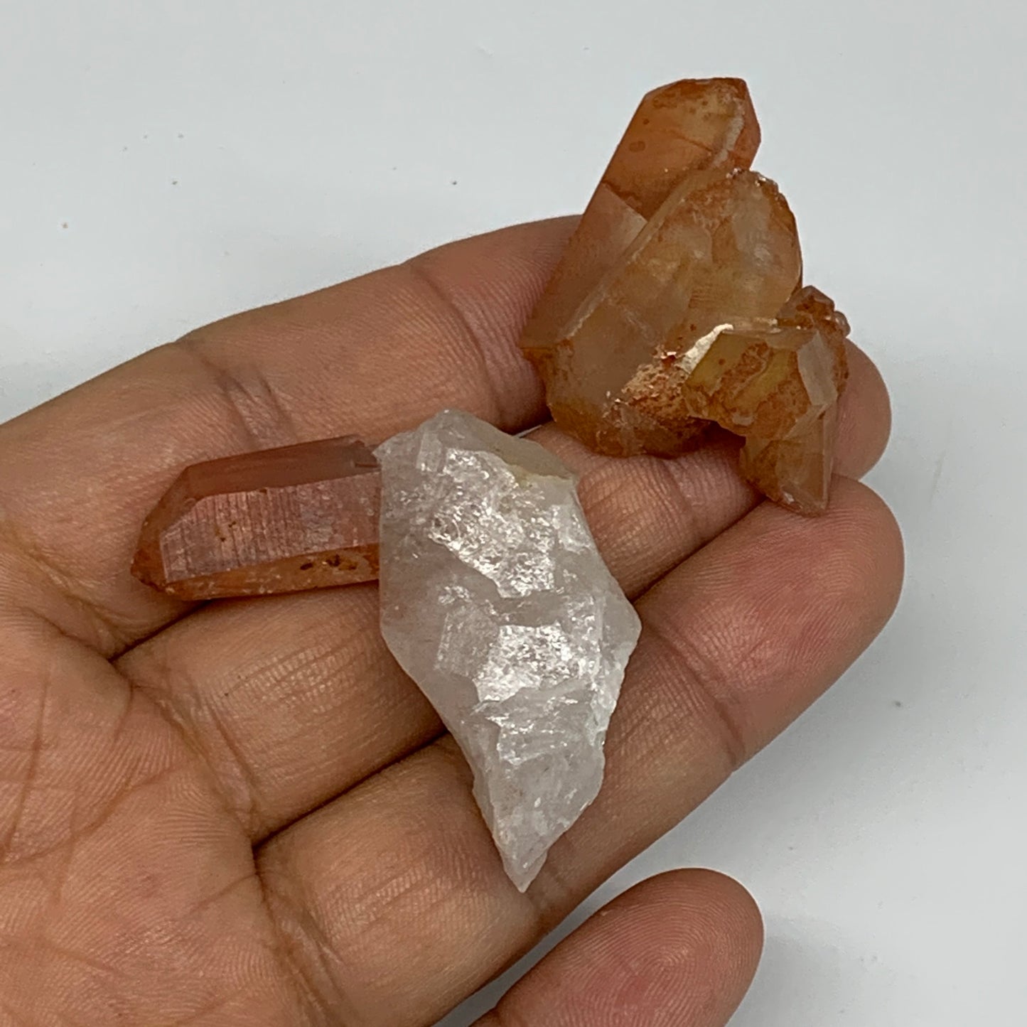 33.9g, 1"-1.6", 2pcs, Natural Red Quartz Crystal Terminated @Morocco, B11352