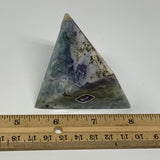 207.2g, 2.1"x2.3" Natural Green Fluorite Pyramid Crystal Gemstone @Mexico, B1860