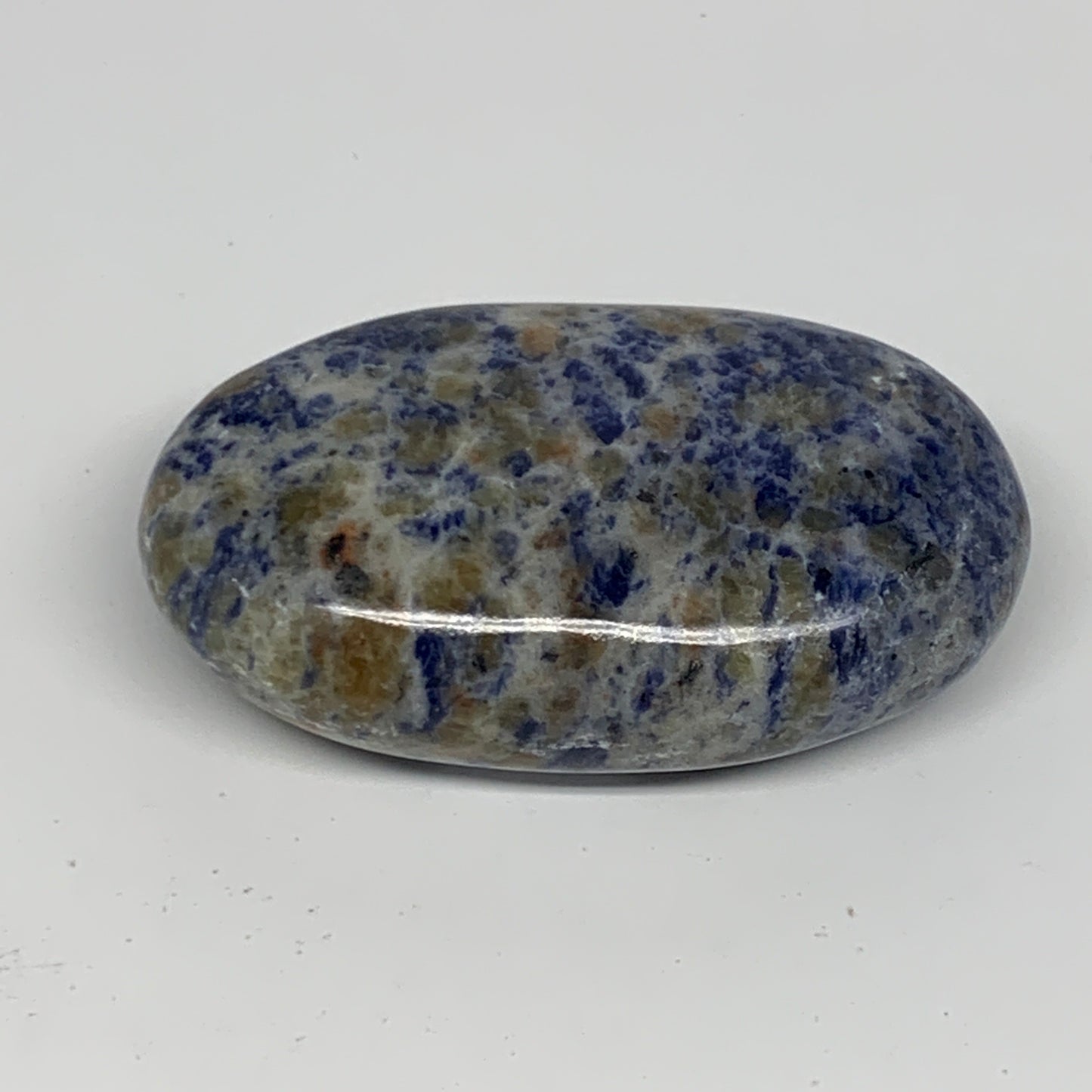 97.9g, 2.7"x1.6"x0.8", Sodalite Palm-Stone Crystal Polished Handmade, B21755