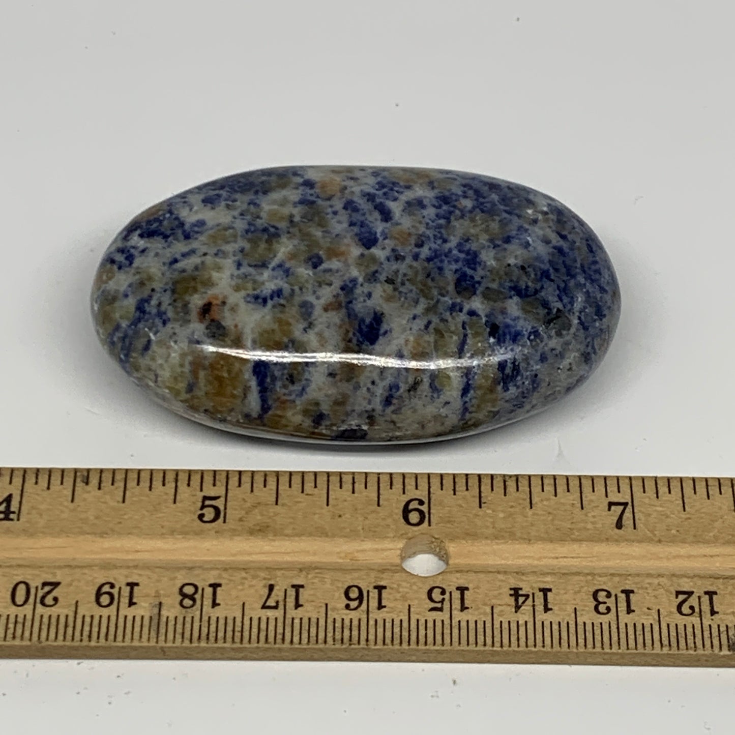 97.9g, 2.7"x1.6"x0.8", Sodalite Palm-Stone Crystal Polished Handmade, B21755