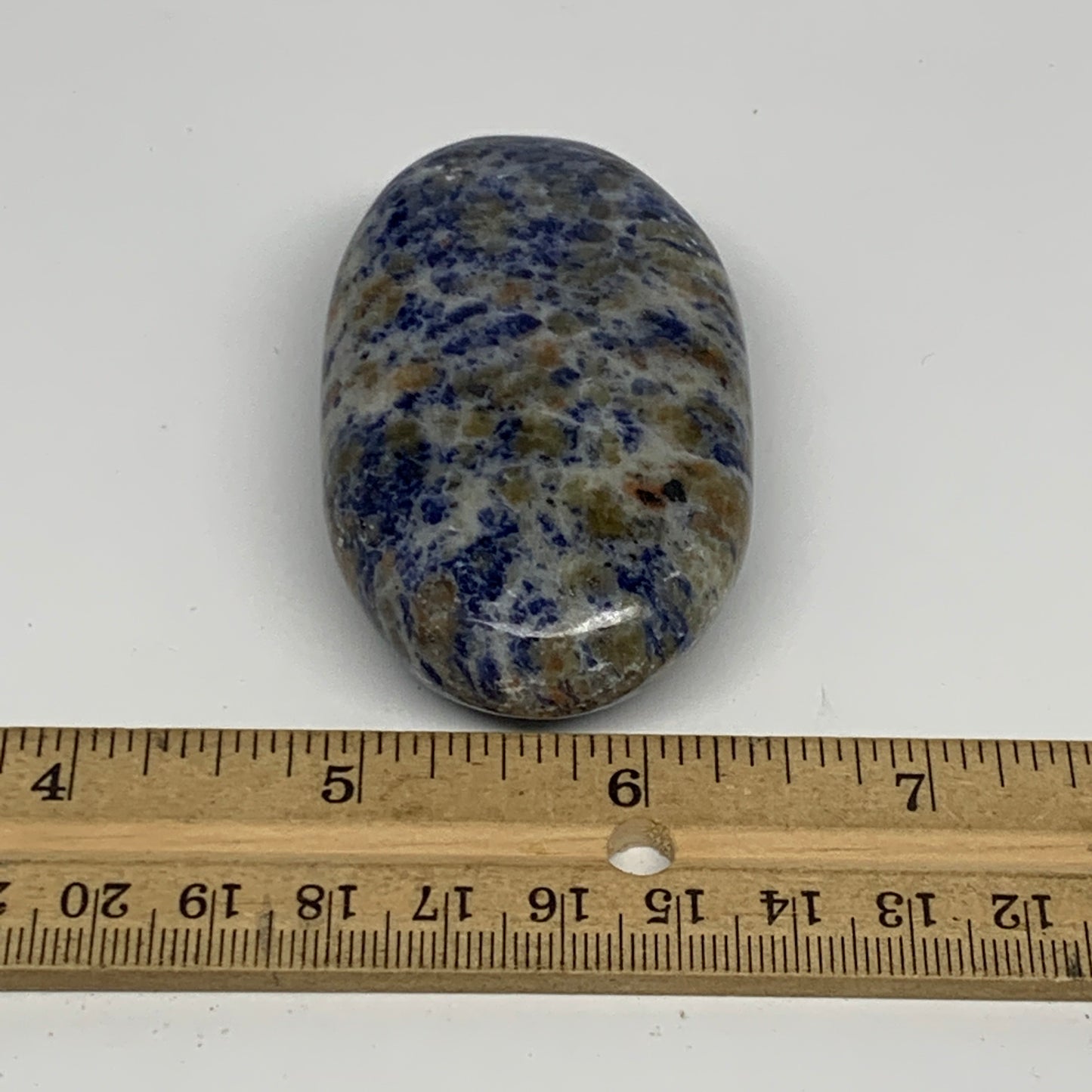 97.9g, 2.7"x1.6"x0.8", Sodalite Palm-Stone Crystal Polished Handmade, B21755
