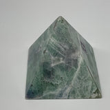 236.1g, 2.2"x2.5"x2.3" Natural Green Fluorite Pyramid Crystal Gemstone @Mexico,