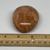 140.9g,2.4"x2.1"x1.2", Peach Moonstone Palm-Stone Polished Reiki Crystal, B15500