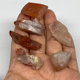 49g, 1.2"-1.6", 6pcs, Natural Red Quartz Crystal Terminated @Morocco, B11355